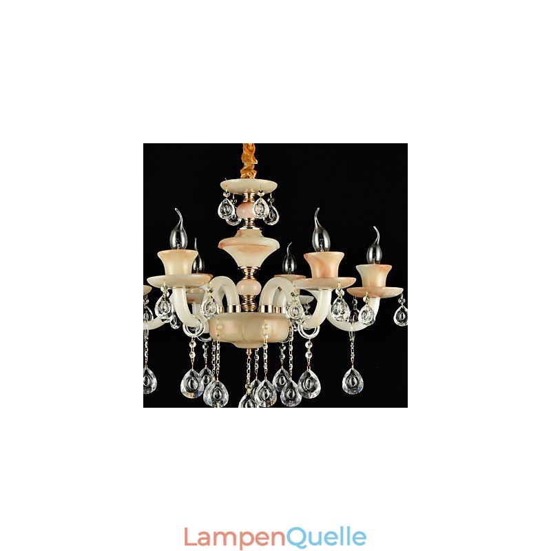 Traditionelles, klassisches galvanisiertes Merkmal für einen Kristall-Kronleuchter im Mini-Stil aus Metall