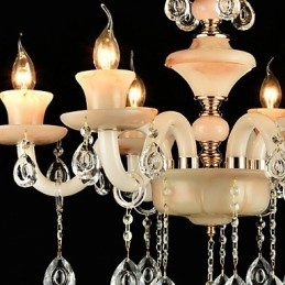 Traditionelles, klassisches galvanisiertes Merkmal für einen Kristall-Kronleuchter im Mini-Stil aus Metall