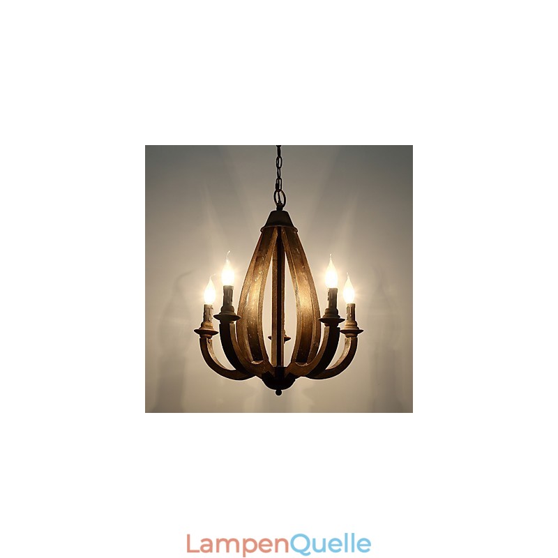 Vintage Malerei Feature Mini Stil Holz Bambus Kronleuchter Lampe die Dekorieren Pendelleuchte