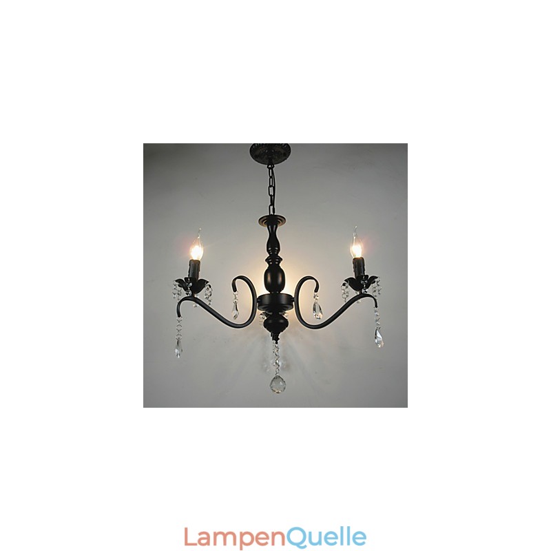 Kristall-Kronleuchter im europäischen Stil Schmiedeeisen Lampe kreative Kerzenlampen und Laternen
