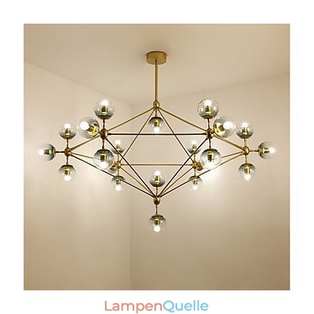 Twenty_one Light Postmoderne Pendelleuchte im europäischen Stil, Modo-Metall-Glas, für die Dekoration des Foyers, industrielle Kronleuchterlampe Twenty_one Light Postmoderne Pendelleuchte im europäischen Stil, Modo-Metall-Glas, für die Dekoration des Foyers, industrielle Kronleuchterlampe