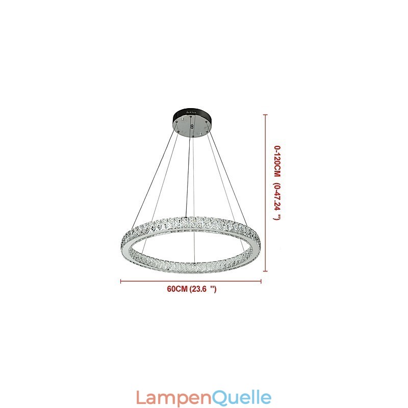 Dimmbare Ring Deckenleuchte Pendelleuchte Moderne Kronleuchter Beleuchtung Innenlampe mit Fernbedienung