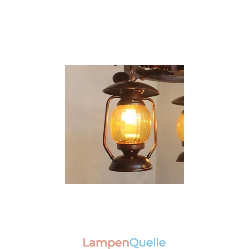 Retro Malerei Holz Bambus Kronleuchter
