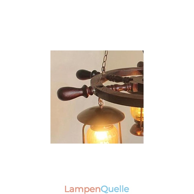 Retro Malerei Holz Bambus Kronleuchter