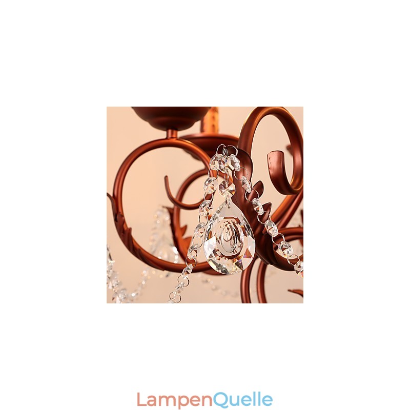 8 Lichter Kronleuchter Modern Zeitgenössisch Traditionell Lodge Vintage Retro Country Malerei Feature für Kristall Metall