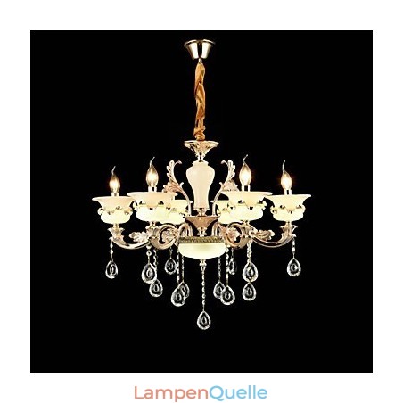 Traditionelle klassische Zinklegierung für Kronleuchter aus Kristall im Mini-Stil mit 6 Glühbirnen