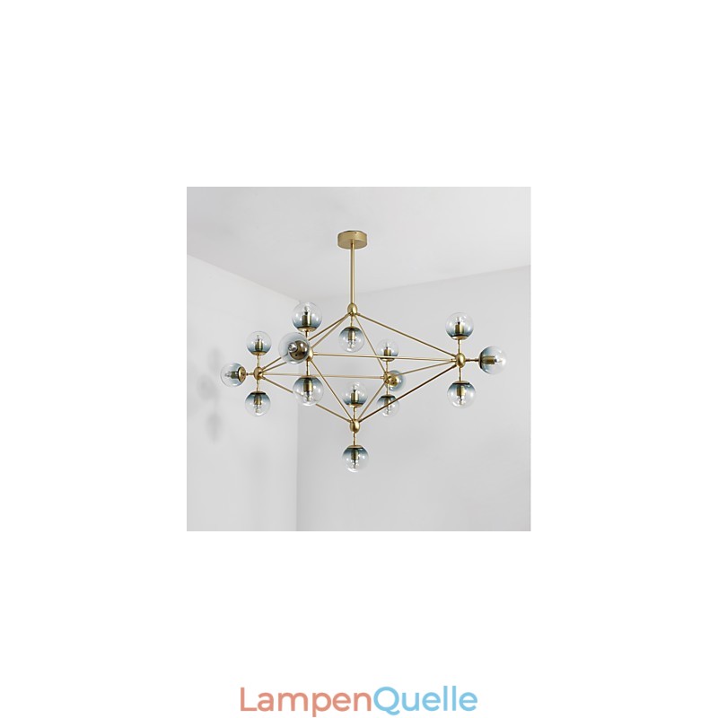 Fünfzehn Licht Postmodernen Europa Stil Modo Metall Glas Pendelleuchte das Foyer Schmücken Industrielle Kronleuchter Lampe