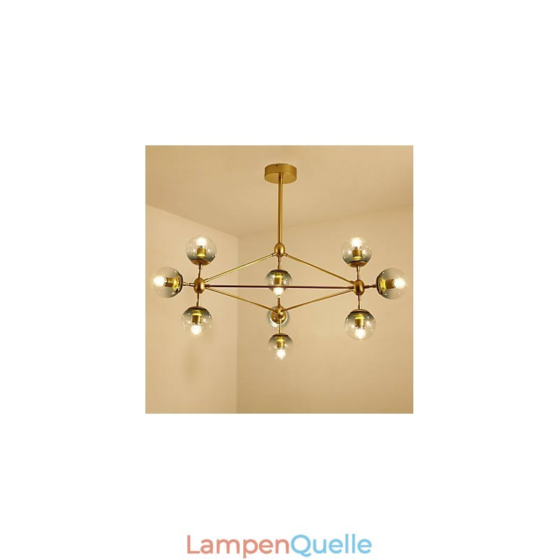 Zehn Licht Post Moderne Europa Stil Modo Metall Glas Pendelleuchte das Foyer Schmücken Industrielle Kronleuchter Lampe