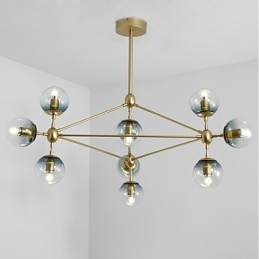 Zehn Licht Post Moderne Europa Stil Modo Metall Glas Pendelleuchte das Foyer Schmücken Industrielle Kronleuchter Lampe