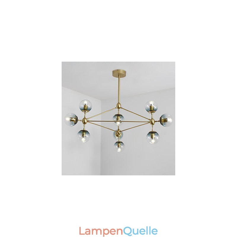 Zehn Licht Post Moderne Europa Stil Modo Metall Glas Pendelleuchte das Foyer Schmücken Industrielle Kronleuchter Lampe