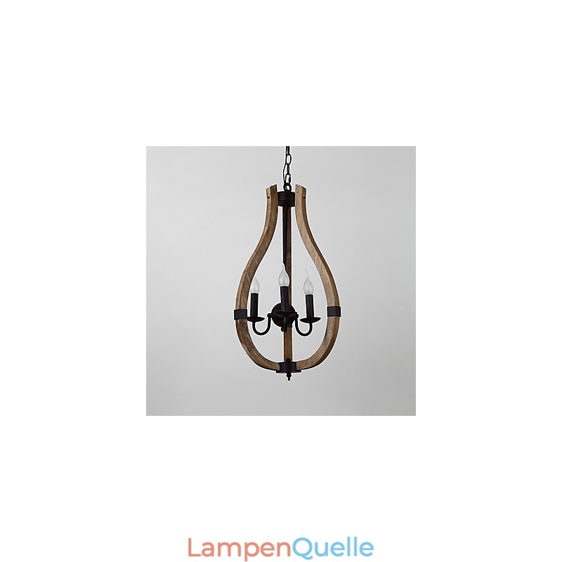 Drei Licht Vintage Malerei Feature Mini Stil Holz Bambus Kronleuchter Lampe die Dekorieren Pendelleuchte