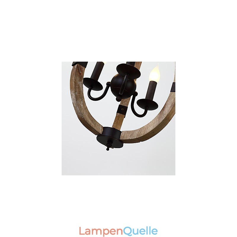 Drei Licht Vintage Malerei Feature Mini Stil Holz Bambus Kronleuchter Lampe die Dekorieren Pendelleuchte