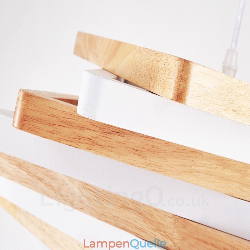 1 Licht Holz Moderne zeitgenössische Pendelleuchte mit Holzschirm