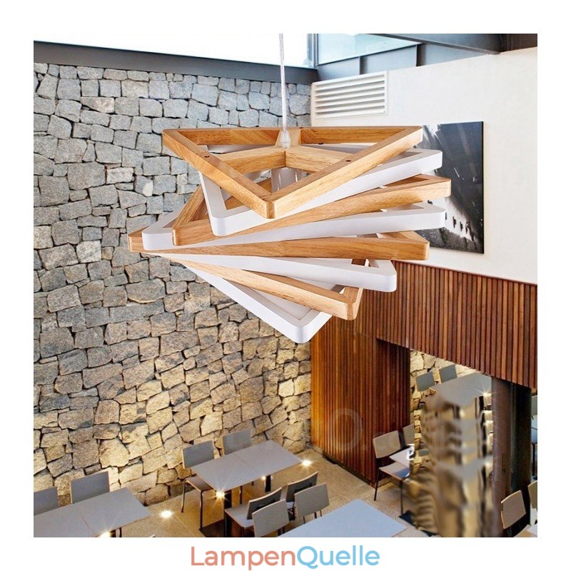 1 Licht Holz Moderne zeitgenössische Pendelleuchte mit Holzschirm