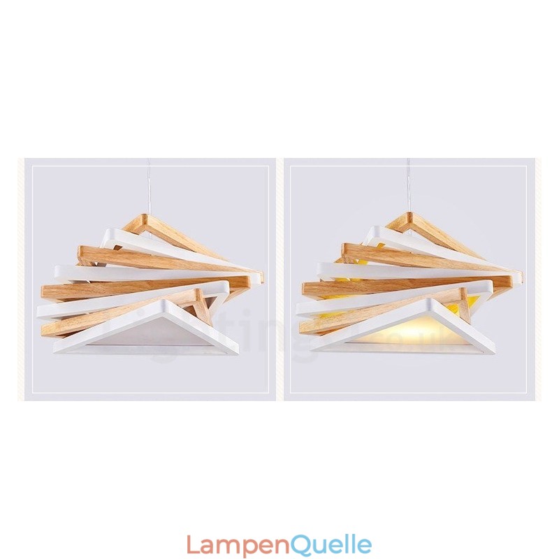 1 Licht Holz Moderne zeitgenössische Pendelleuchte mit Holzschirm