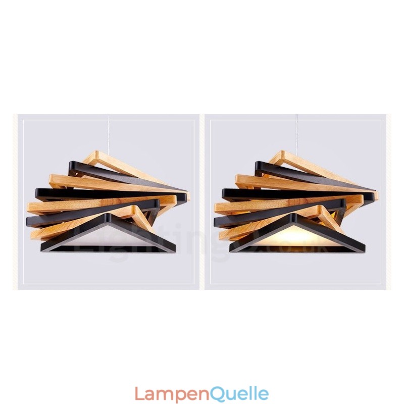 1 Licht Holz Moderne zeitgenössische Pendelleuchte mit Holzschirm