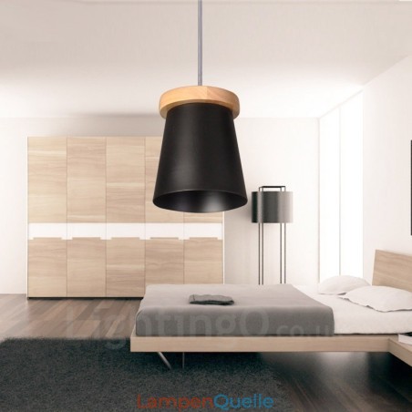 1 Licht Holz Moderne zeitgenössische Pendelleuchte im nordischen Stil mit Eisenschirm 1 Licht Holz Moderne zeitgenössische Pendelleuchte im nordischen Stil mit Eisenschirm