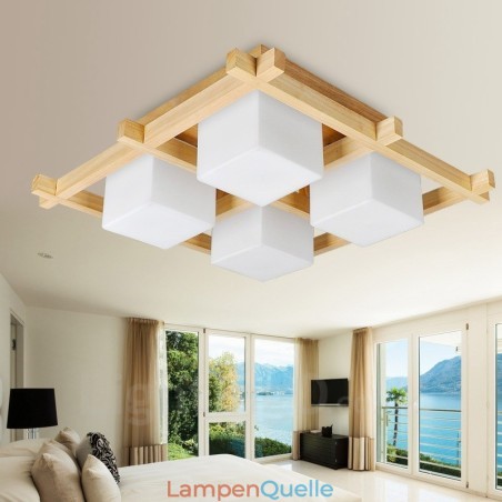 4-flammige, moderne Deckenleuchten im nordischen Stil mit Glasschirm 4-flammige, moderne Deckenleuchten im nordischen Stil mit Glasschirm