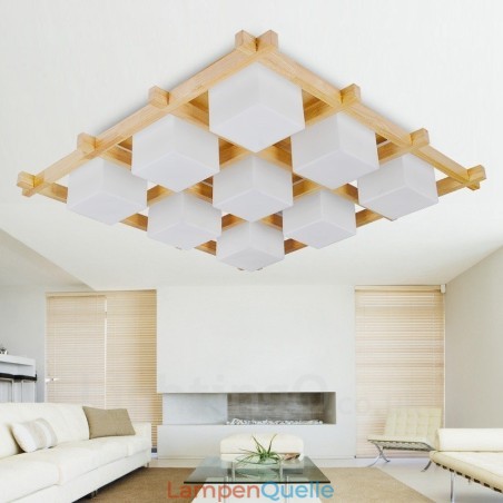 Moderne Deckenleuchten im zeitgenössischen nordischen Stil mit 9 Lichtern und Glasschirm Moderne Deckenleuchten im zeitgenössischen nordischen Stil mit 9 Lichtern und Glasschirm