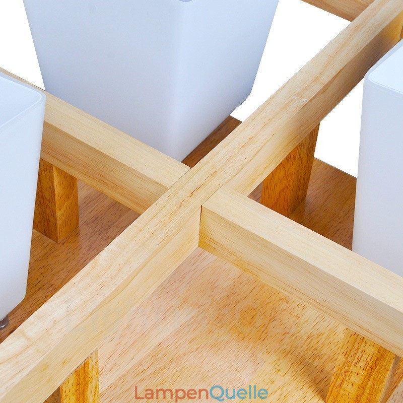 Moderne Deckenleuchten mit 4 Lichtern und Glasschirm