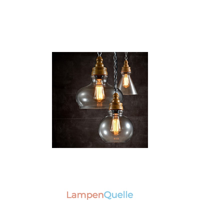 3-flammige moderne Pendelleuchte im zeitgenössischen Mini-Stil aus Metall