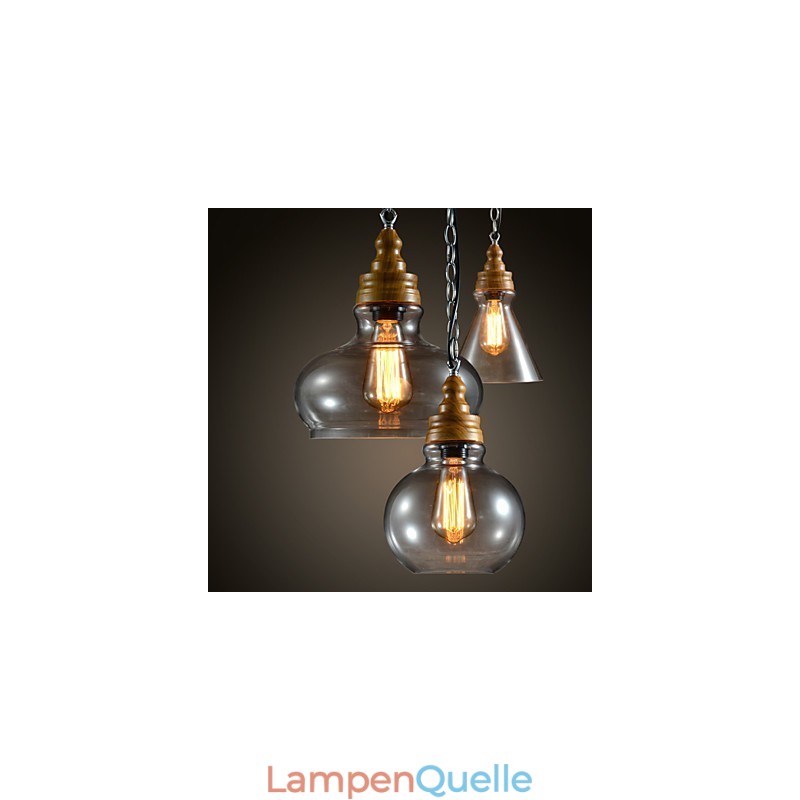 3-flammige moderne Pendelleuchte im zeitgenössischen Mini-Stil aus Metall