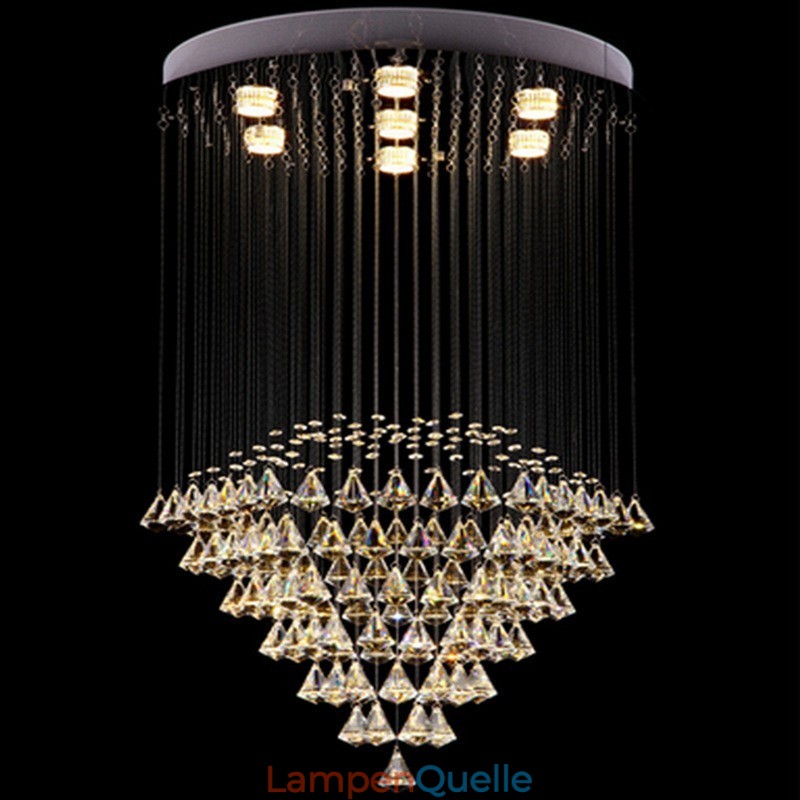 7 Lichter Moderne Kristall Deckenleuchte Pendelleuchte Innen Kronleuchter Beleuchtung Lampen Leuchten