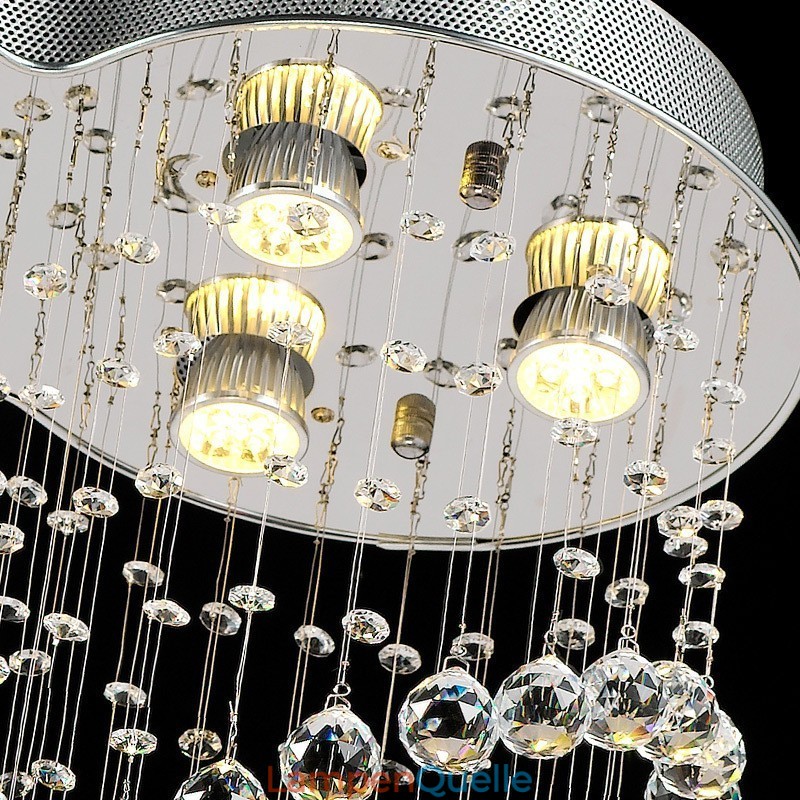 6 Lichter Moderne Kristall Deckenpendelleuchte Innen Kronleuchter Beleuchtung Lampen Leuchten