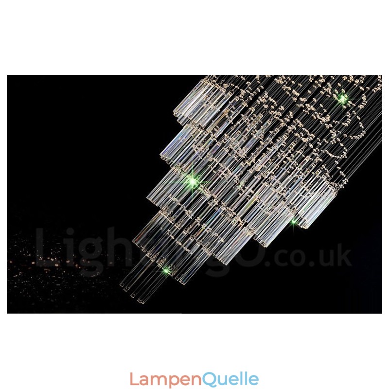 10 Lichter Moderne Kristall Deckenpendelleuchte Innen Kronleuchter Beleuchtung Lampen Leuchten