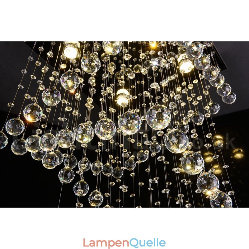4 Lichter Moderne Kristall Deckenpendelleuchte Innen Kronleuchter Beleuchtung Lampen Leuchten