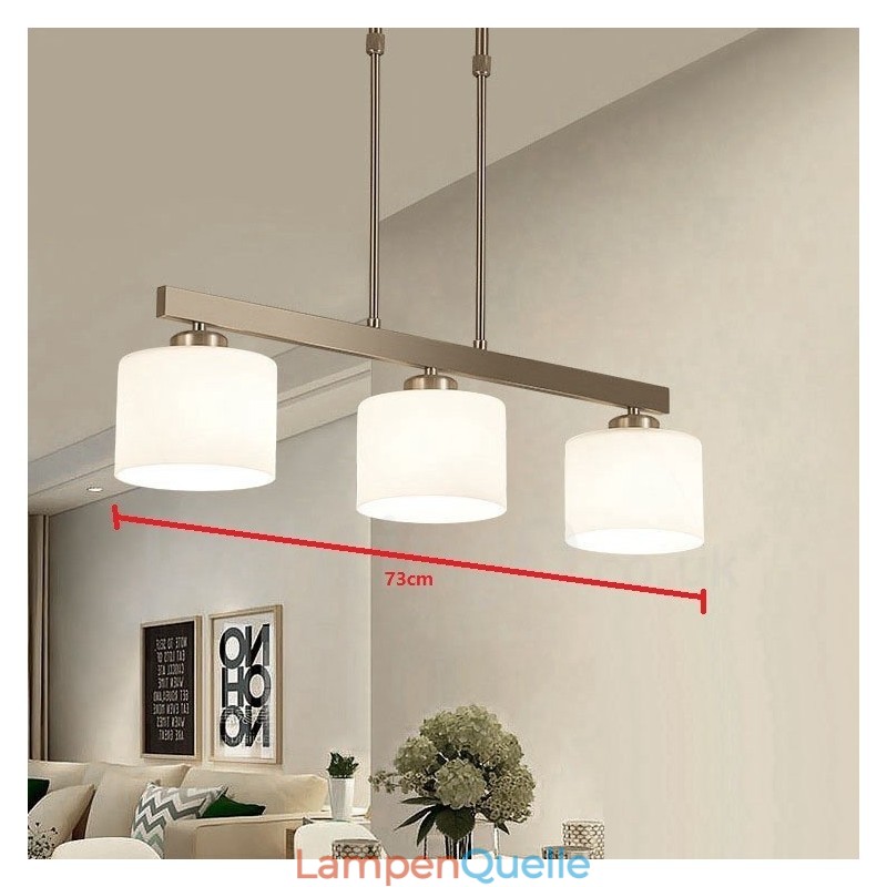 3 Lichter Moderne Chrom Pendelleuchte Indoor Kronleuchter Home Hängende Beleuchtung Lampen Leuchten mit Glasschirmen