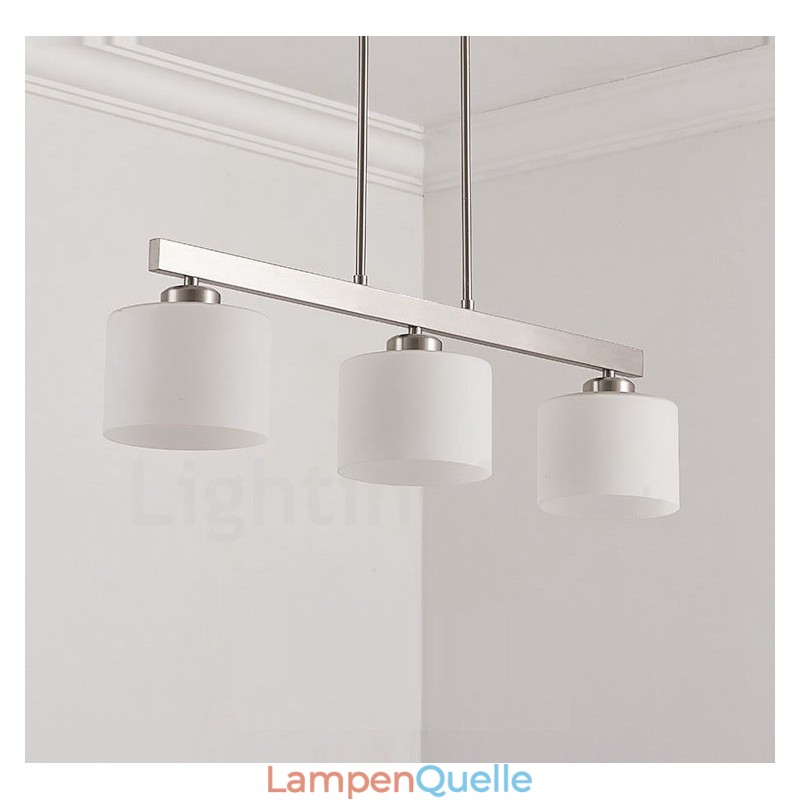 3 Lichter Moderne Chrom Pendelleuchte Indoor Kronleuchter Home Hängende Beleuchtung Lampen Leuchten mit Glasschirmen