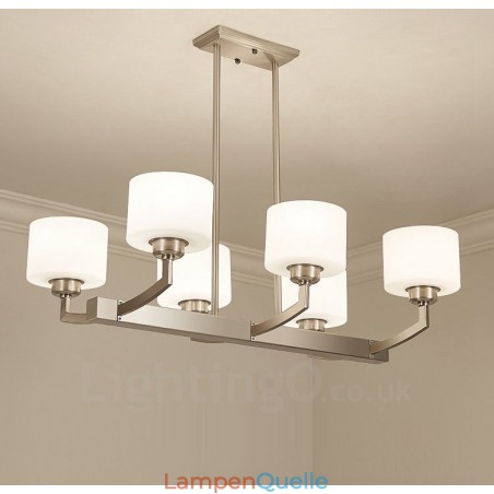 6 Lichter Moderne Chrom Pendelleuchte Indoor Kronleuchter Home Hängende Beleuchtung Lampen Leuchten mit Glasschirmen 6 Lichter Moderne Chrom Pendelleuchte Indoor Kronleuchter Home Hängende Beleuchtung Lampen Leuchten mit Glasschirmen