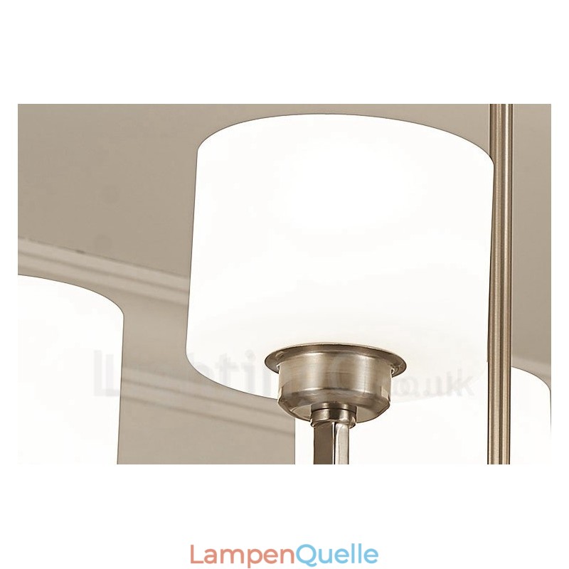 6 Lichter Moderne Chrom Pendelleuchte Indoor Kronleuchter Home Hängende Beleuchtung Lampen Leuchten mit Glasschirmen