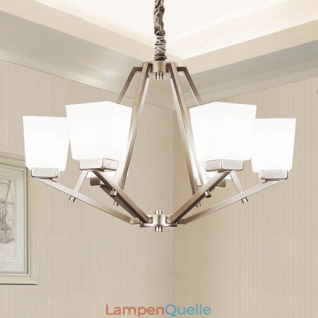6 Lichter Chrom Pendelleuchte Indoor Modern Kronleuchter Home Hängende Beleuchtung Lampen Leuchten mit Glasschirmen 6 Lichter Chrom Pendelleuchte Indoor Modern Kronleuchter Home Hängende Beleuchtung Lampen Leuchten mit Glasschirmen
