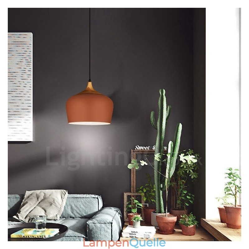 1 Licht Moderne zeitgenössische Pendelleuchte Hängelampe mit weiß rot blau Schatten