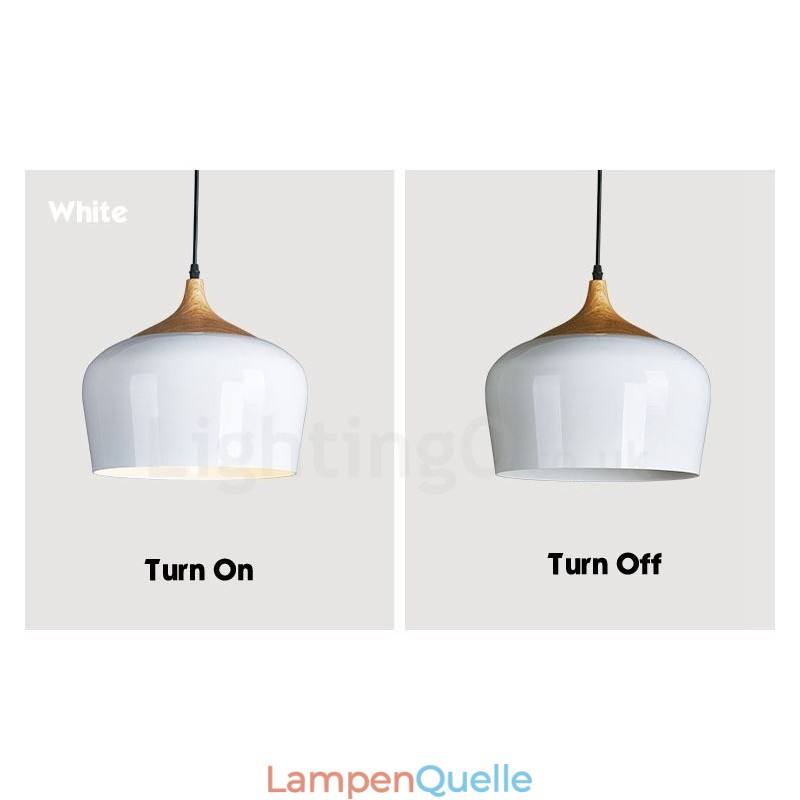1 Licht Moderne zeitgenössische Pendelleuchte Hängelampe mit weiß rot blau Schatten