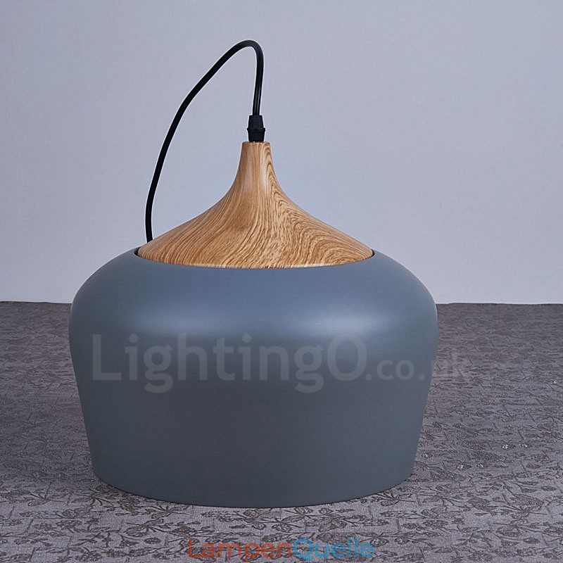 1 Licht Moderne zeitgenössische Pendelleuchte Hängelampe mit weiß rot blau Schatten