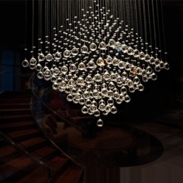 9 Lichter Moderne K9 Kristall Deckenpendelleuchte Innenleuchter Beleuchtung Lampen Leuchten