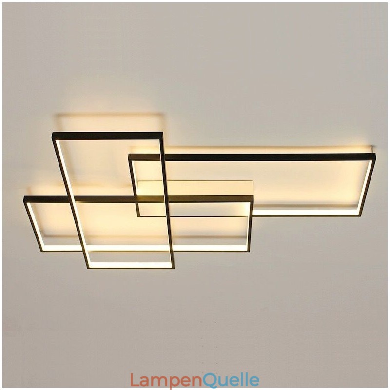 Moderne Deckenleuchte mit zeitgenössischer Aluminium-Malerei, bündige Wandleuchte mit Fernbedienungsdimmer für Wohnzimmer, Schlafzimmer