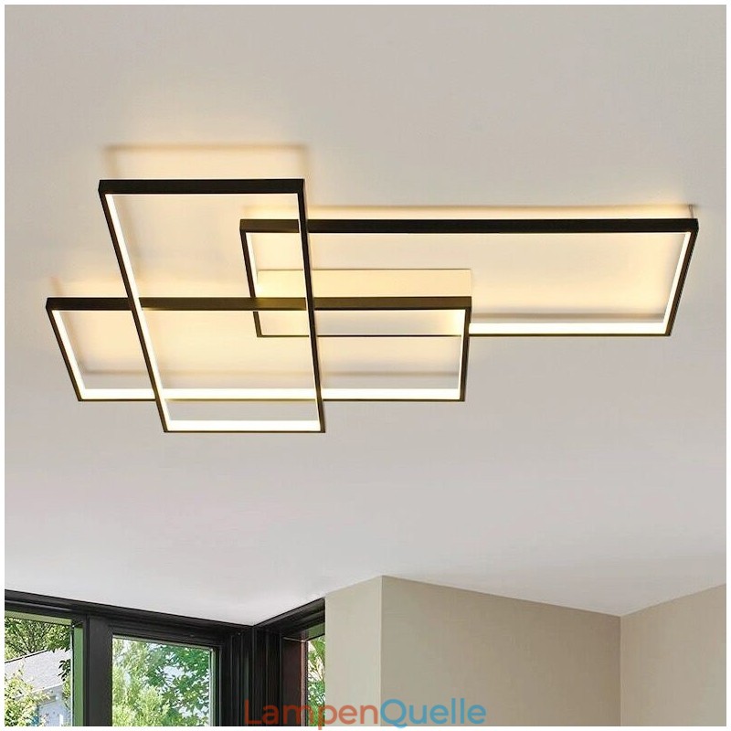 Moderne Deckenleuchte mit zeitgenössischer Aluminium-Malerei, bündige Wandleuchte mit Fernbedienungsdimmer für Wohnzimmer, Schlafzimmer