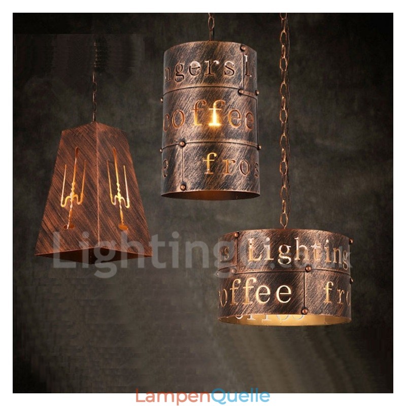 1 Licht Retro Vintage Pendelleuchte Cafe House Pendelleuchte