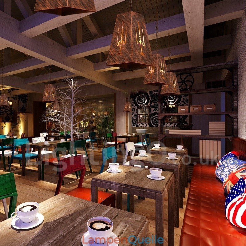 1 Licht Retro Vintage Pendelleuchte Cafe House Pendelleuchte