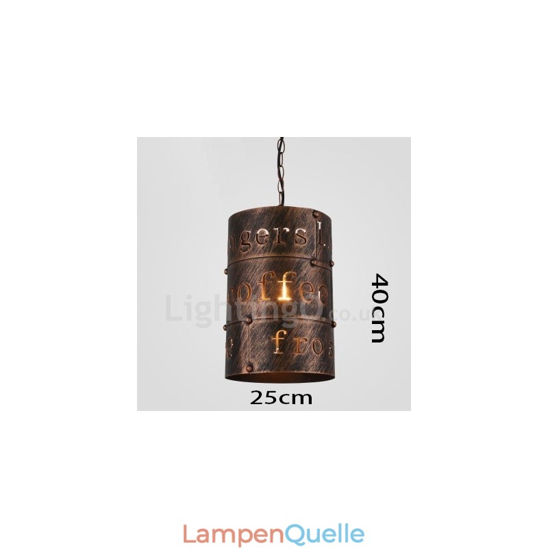 1 Licht Retro Vintage Pendelleuchte Cafe House Pendelleuchte