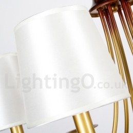 Kronleuchter im rustikalen mediterranen Stil mit 12 Lichtern, modern und zeitgenössisch, Kerzenstil