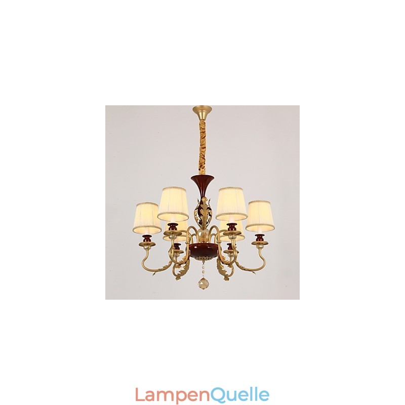 Kristall Kronleuchter 6 Lichter Mode Malerei Metall