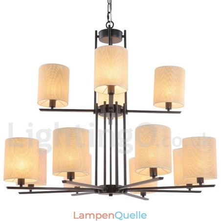 12 Lichter Rustikaler Retro Schwarzer 2-stufiger Großer Kronleuchter Kerzenstil Kronleuchter 12 Lichter Rustikaler Retro Schwarzer 2-stufiger Großer Kronleuchter Kerzenstil Kronleuchter