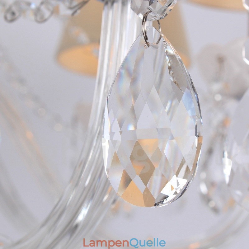 Kronleuchter im Kerzenstil mit 3 Lichtern, weißer K9-Kristall