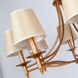 Kronleuchter im rustikalen Retro-Stil im mediterranen Stil mit 12 Lichtern und Kerzenlicht