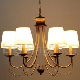 Kronleuchter im rustikalen mediterranen Stil mit 6 Lichtern, modern und zeitgenössisch, Kerzenstil